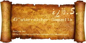Österreicher Samuella névjegykártya